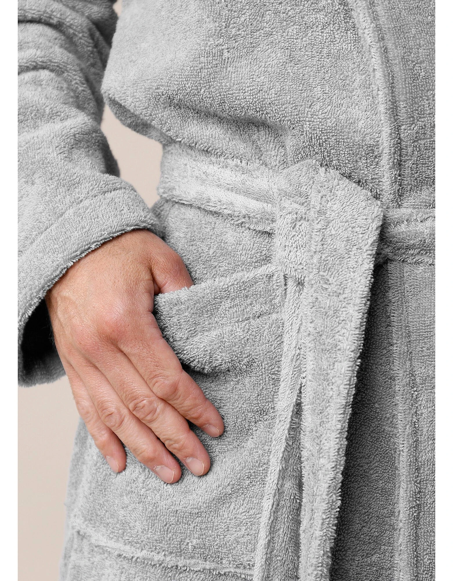 Colombine Peignoir Mixte Adulte éponge Bouclette Col Châle Personnalisable – Image 4