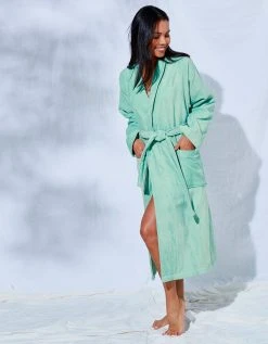 Colombine Peignoir Mixte Adulte éponge Velours Col Châle