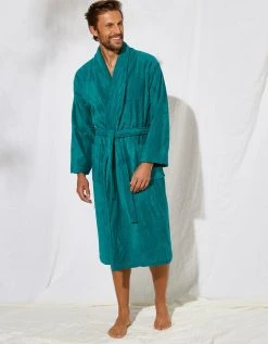 Colombine Peignoir Mixte Adulte éponge Velours Col Châle