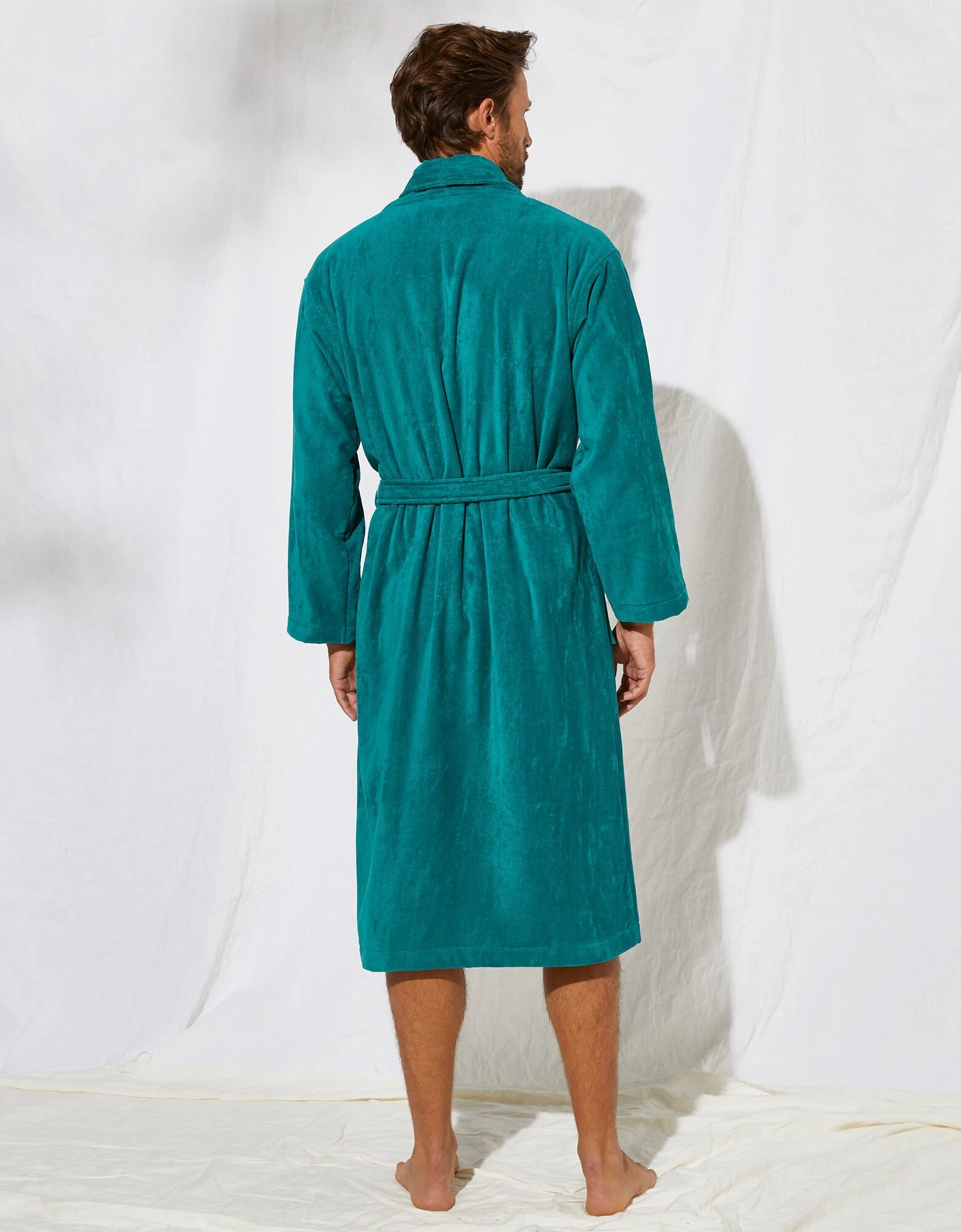 Colombine Peignoir Mixte Adulte éponge Velours Col Châle – Image 4