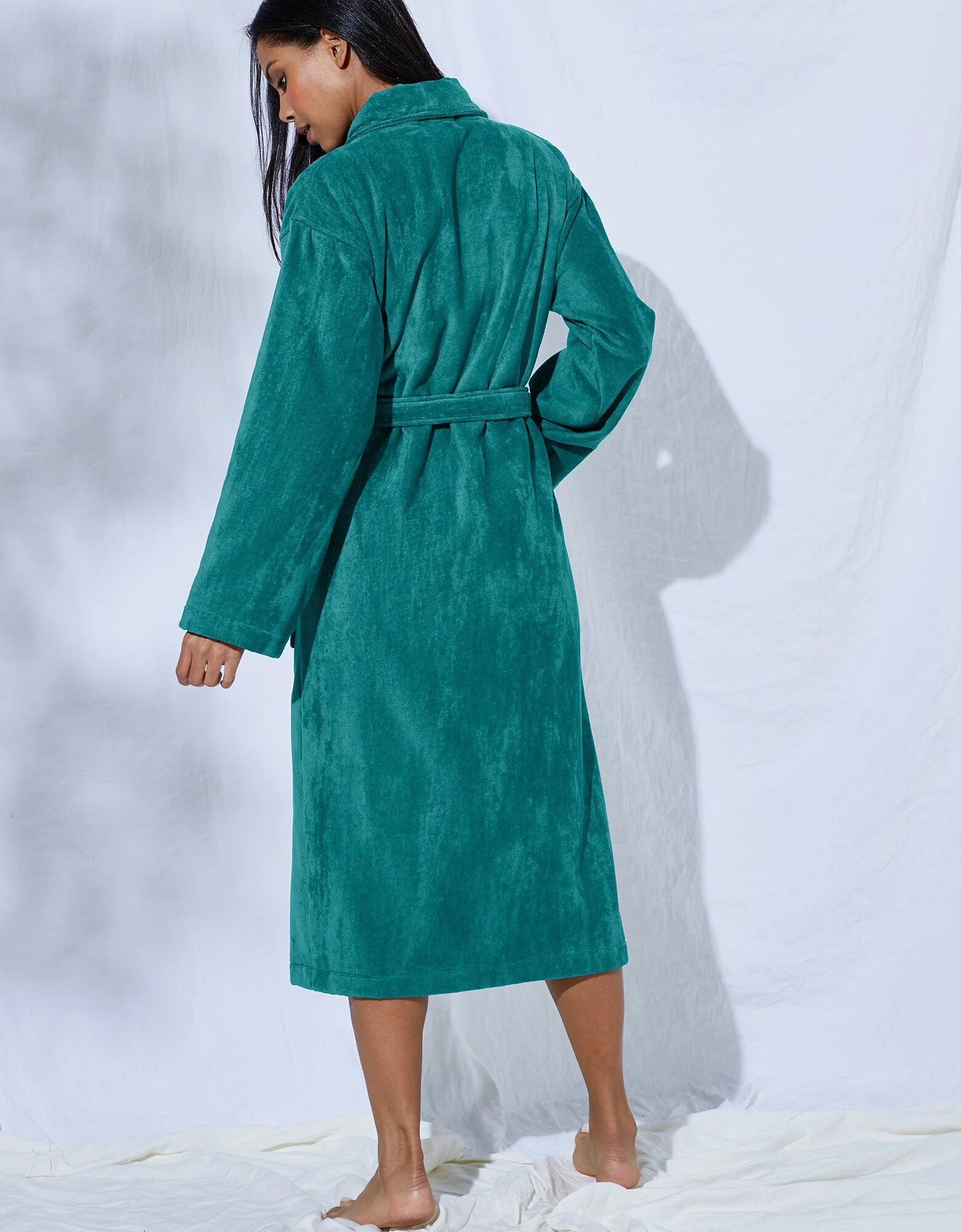 Colombine Peignoir Mixte Adulte éponge Velours Col Châle – Image 6