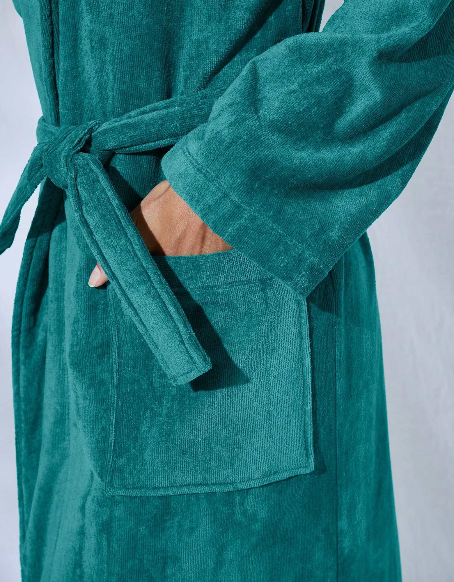 Colombine Peignoir Mixte Adulte éponge Velours Col Châle – Image 7