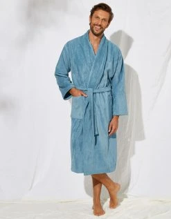 Colombine Peignoir Mixte Adulte éponge Velours Col Châle