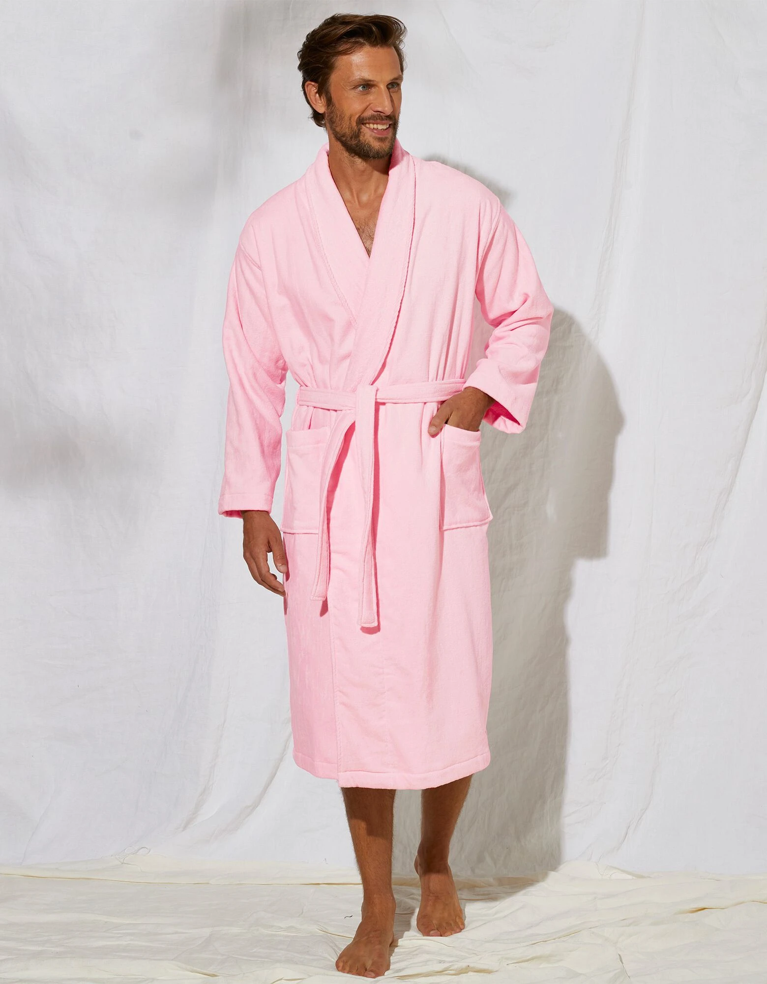 Colombine Peignoir Mixte Adulte éponge Velours Col Châle – Image 3