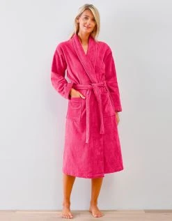 Colombine Peignoir Mixte Adulte éponge Velours Col Châle